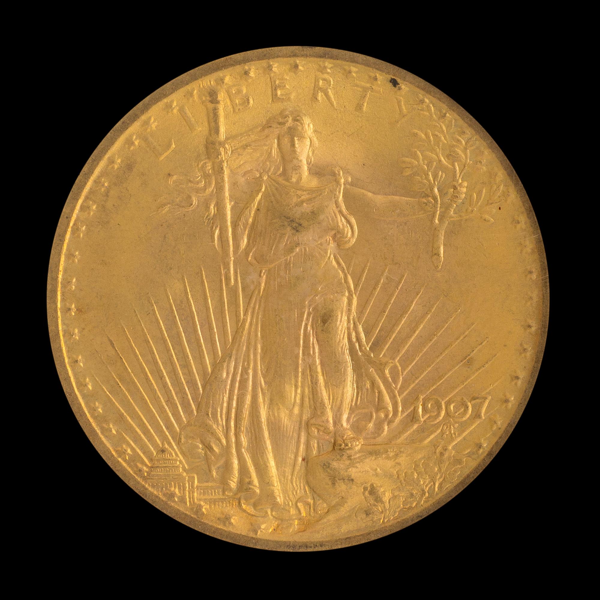 A United States 1907 Saint-Gaudens $20 Gold Coin