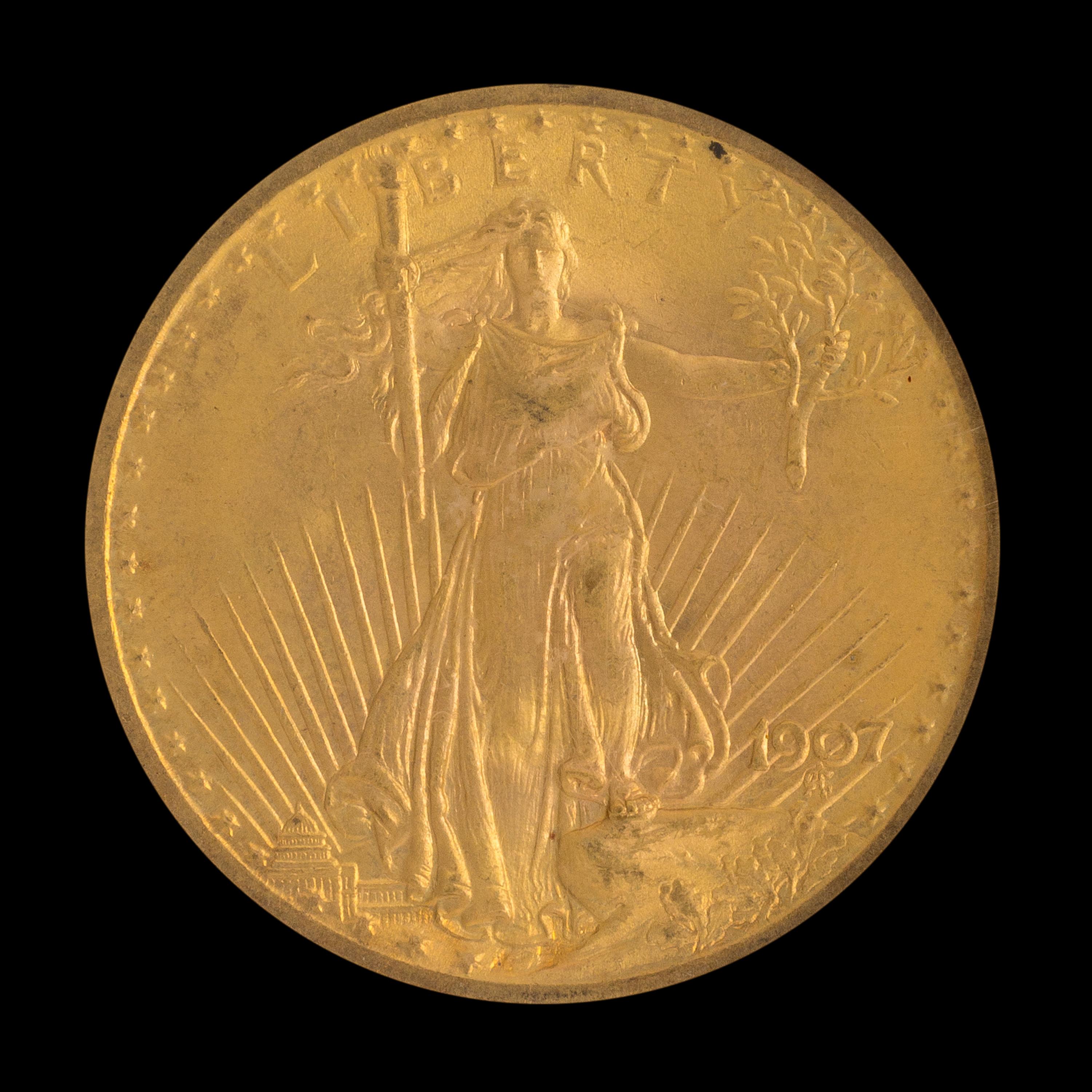 A United States 1907 Saint-Gaudens $20 Gold Coin