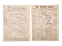 [CIVIL WAR]. 100+ issues of the Philadelphia Inquirer, New York Herald, and New York Tribune.