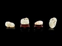 Four Pale Celadon Jade Carvings