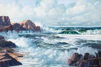 Robert Wheeler, (American, 1922-1966), Maine Shoreline