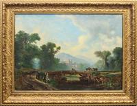 Artist Unknown, (20th century), Village Scene with Bridge