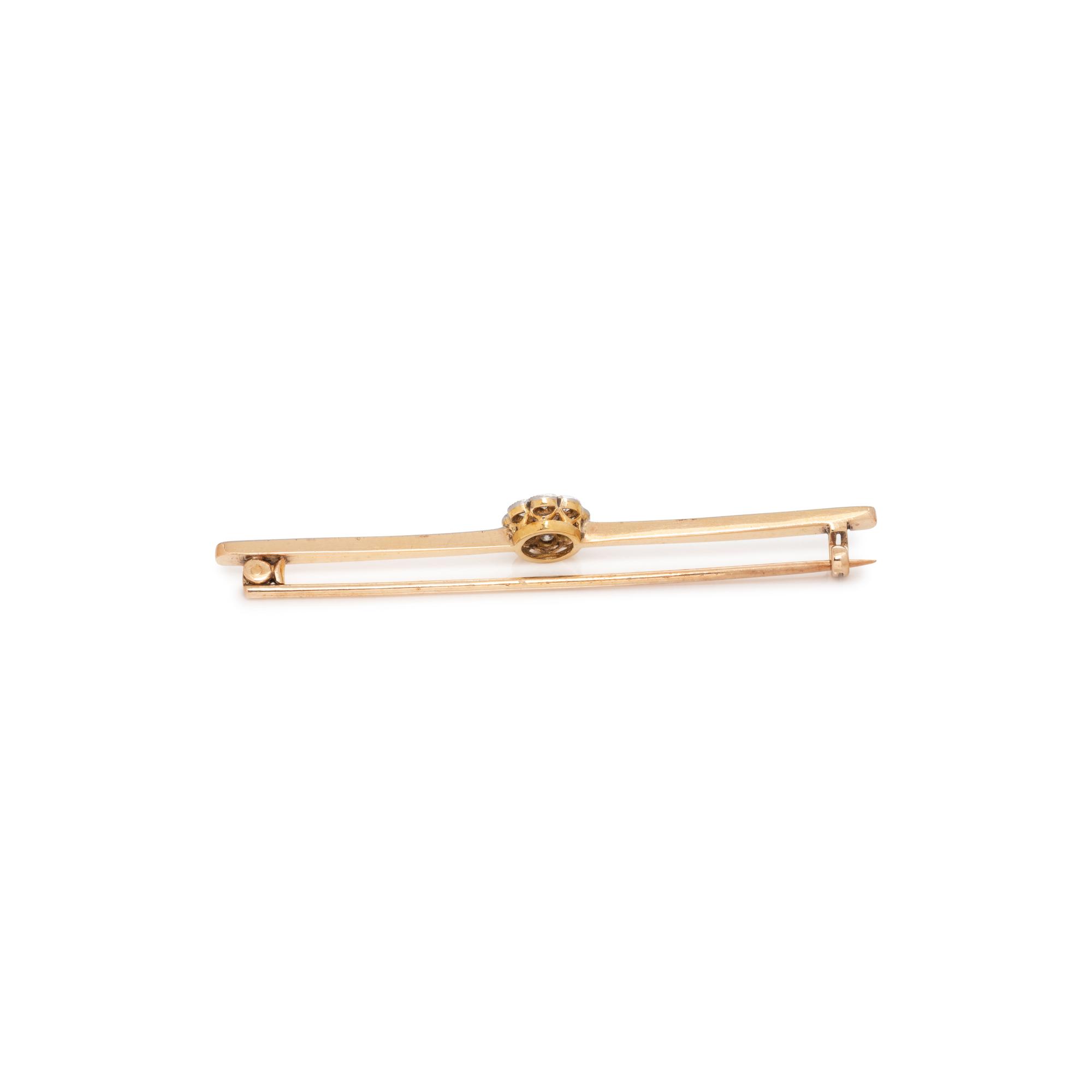 ANTIQUE, DIAMOND BAR BROOCH