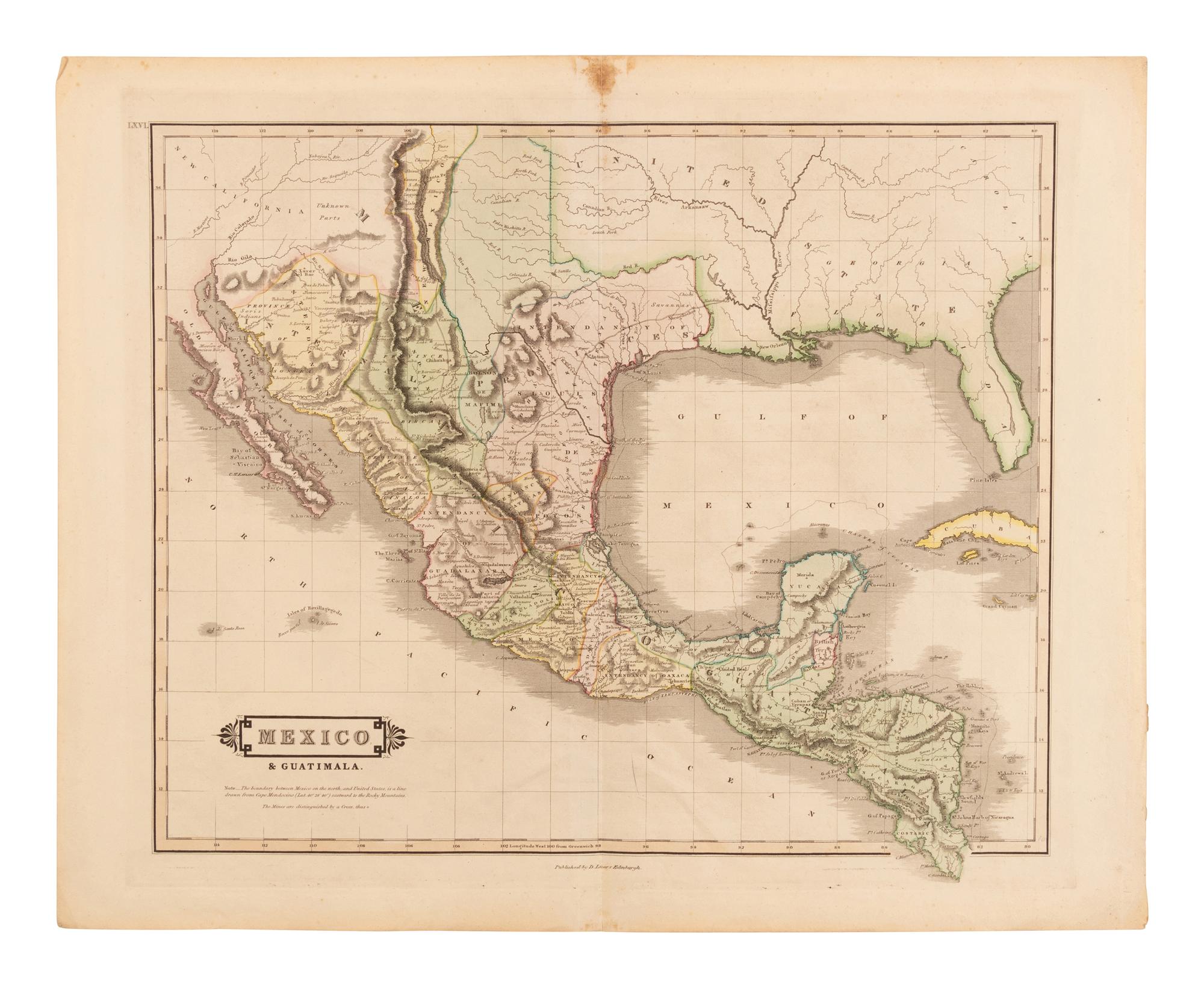 [AMERICANA - MAPS]. A group of 5 engraved maps of the American West, comprising: