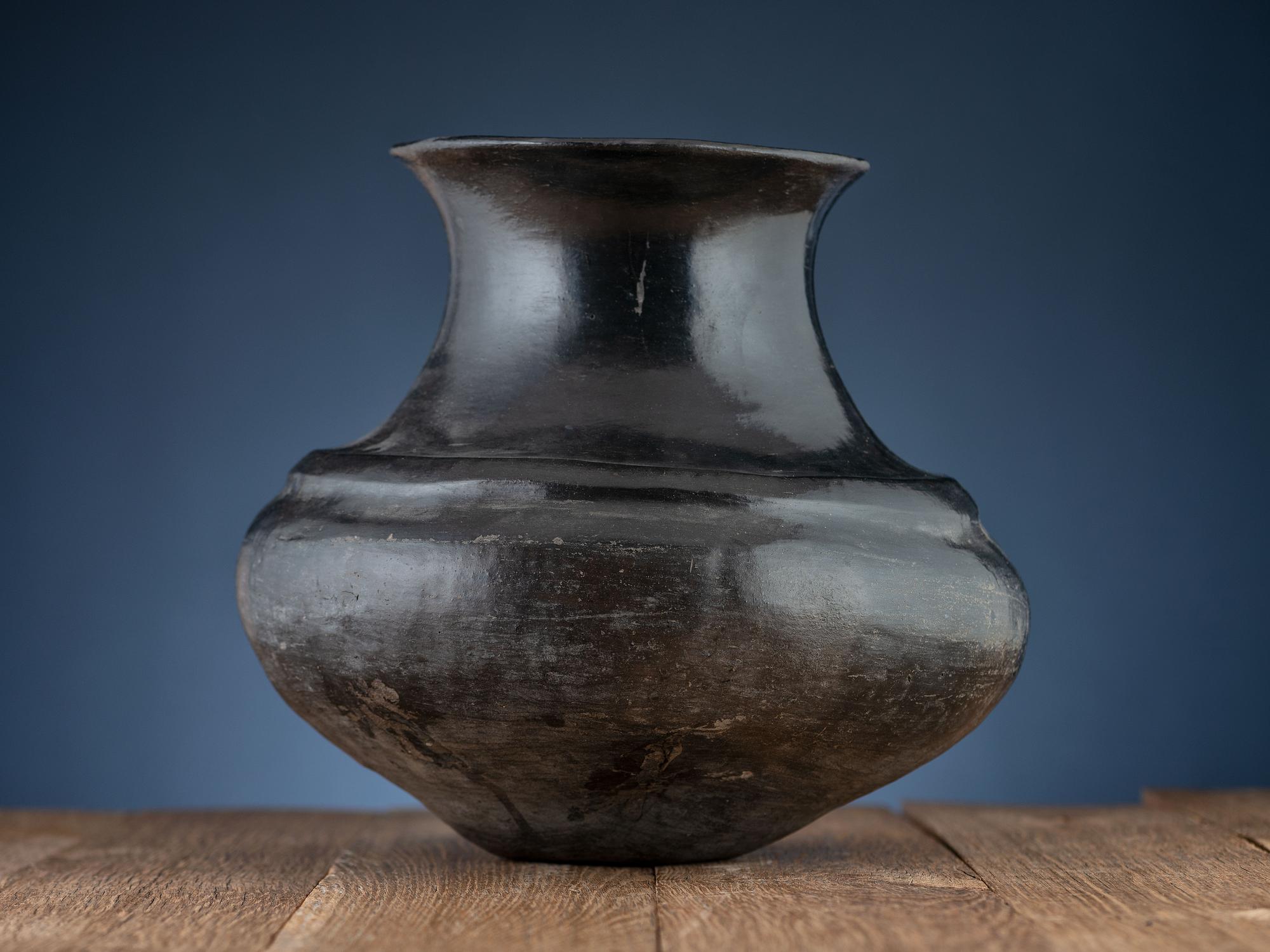Ohkay Owingeh Blackware Pottery Jar