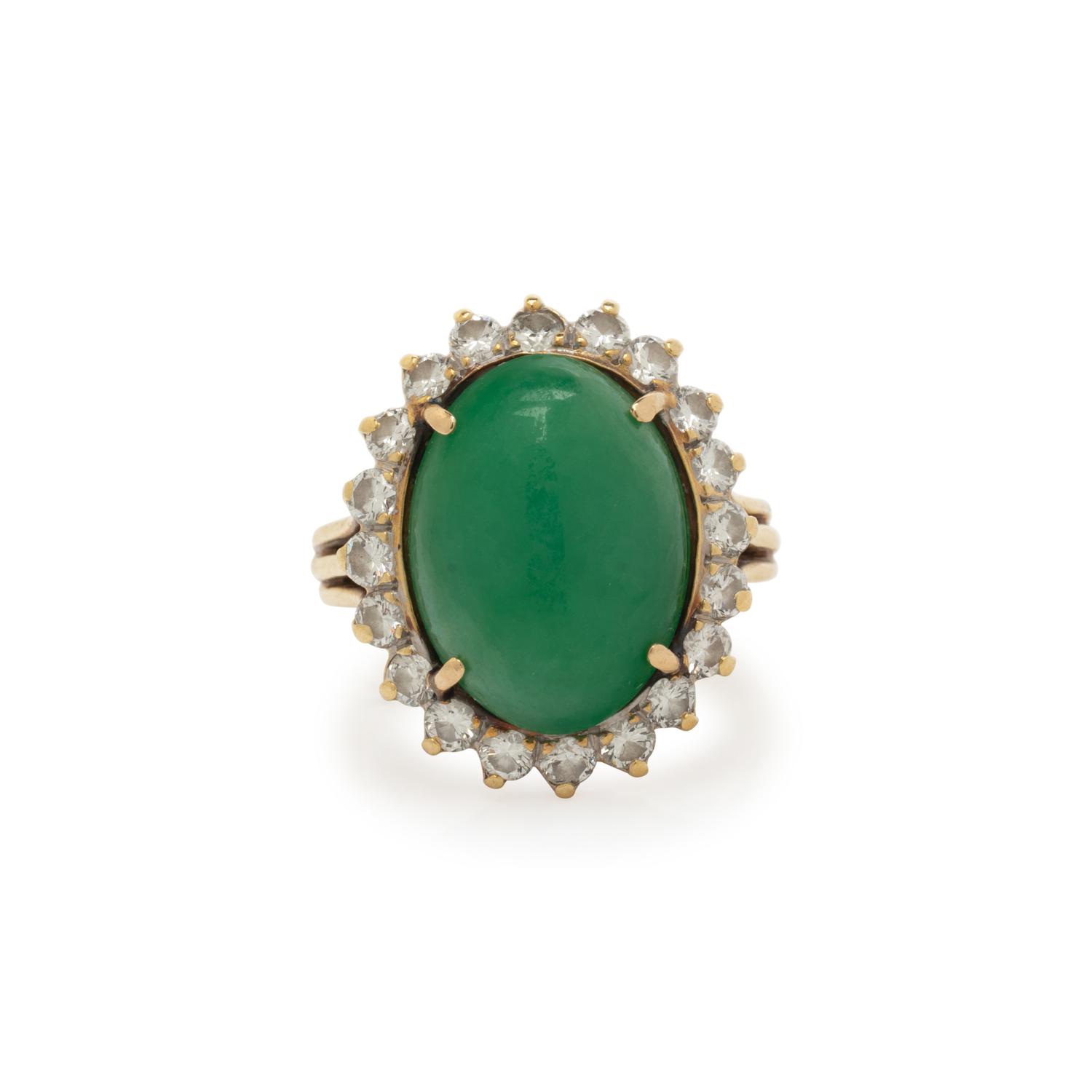 JADE AND DIAMOND RING