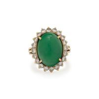 JADE AND DIAMOND RING