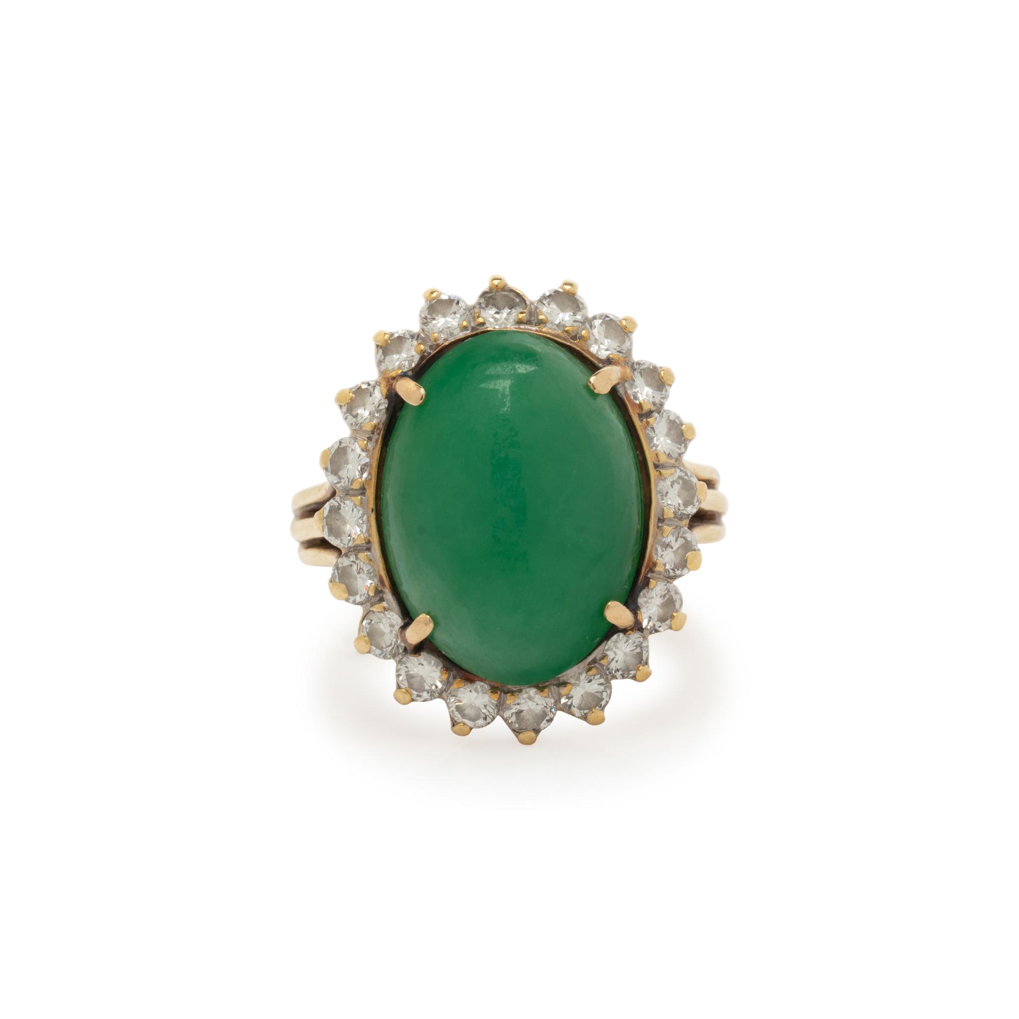 JADE AND DIAMOND RING