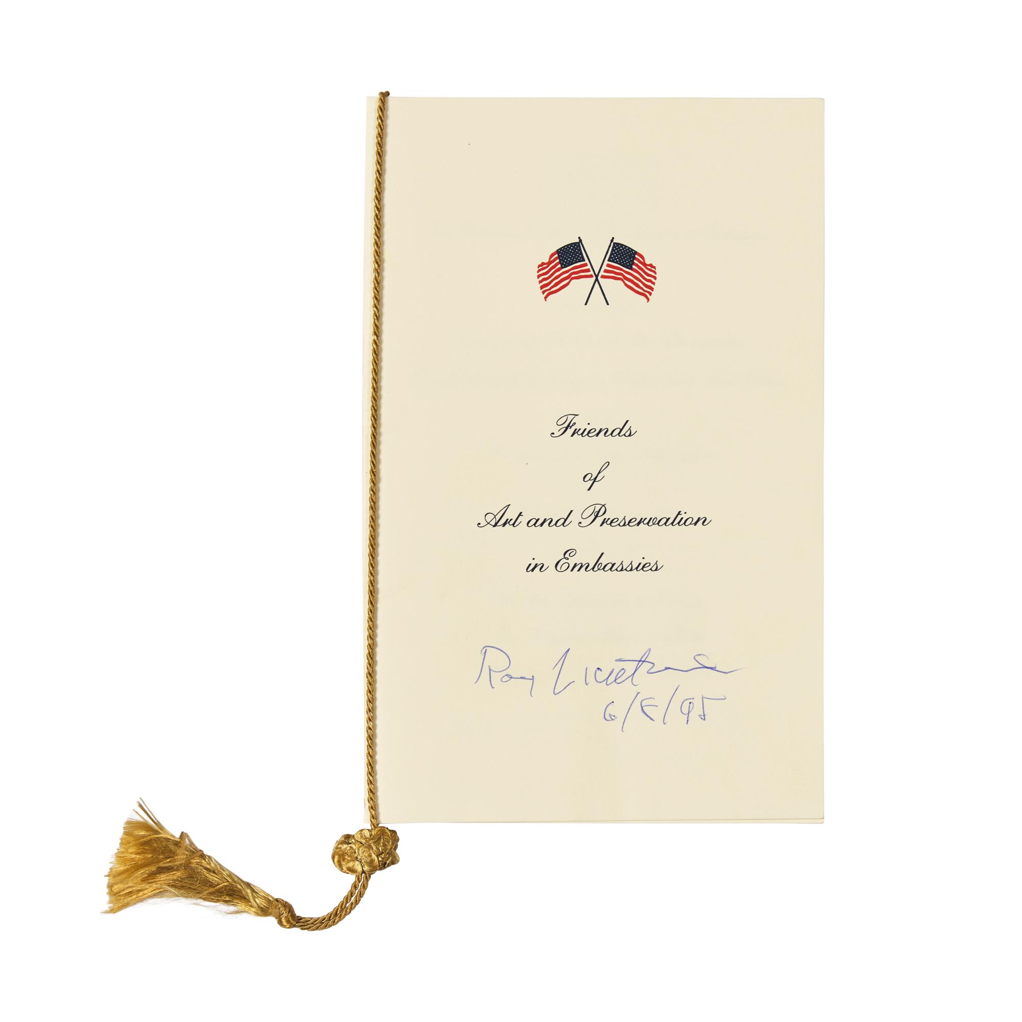[Art] Lichtenstein, Roy. Signed Pamphlet