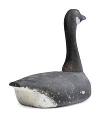 A Carved and Painted Pine Brandt Duck Decoy