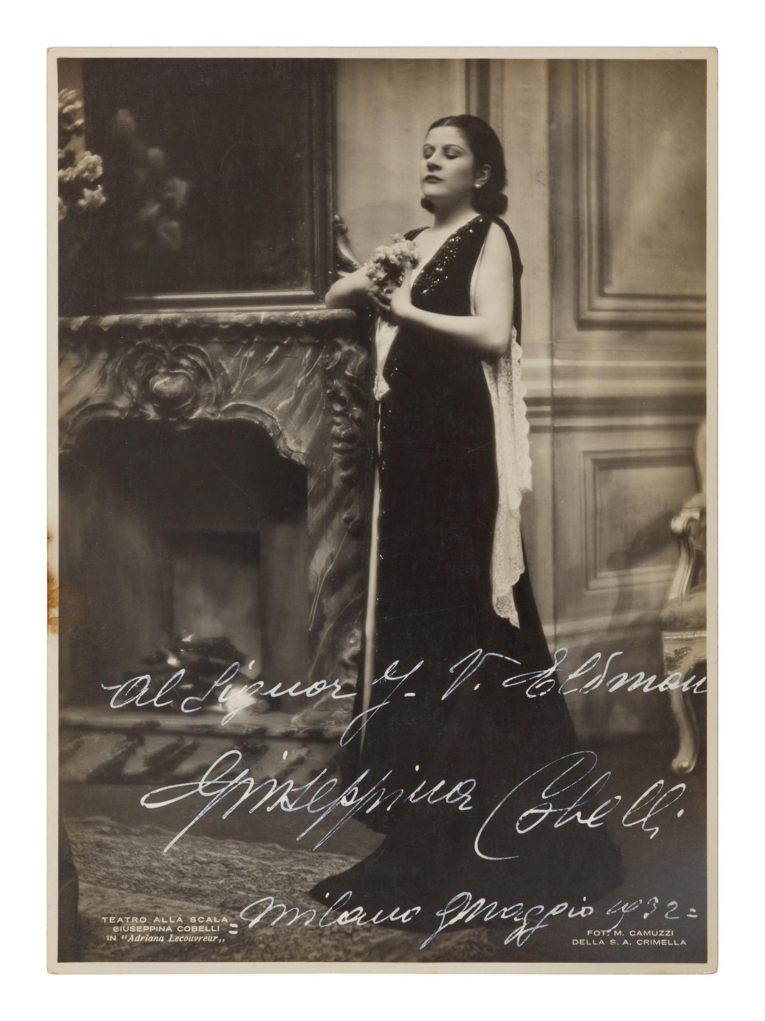 [20TH-CENTURY OPERA SINGERS]. A group of 6 photographs and photographic postcards of opera singers from the 1930s, most signed, comprising images of: