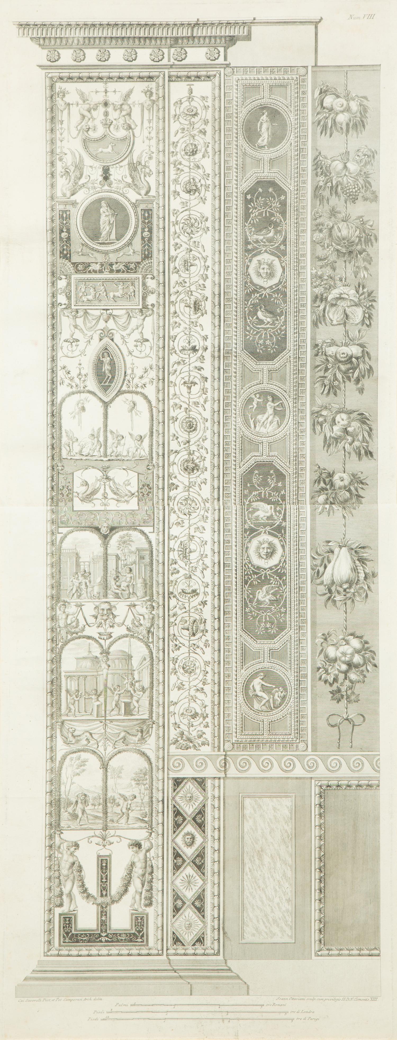 A Set of Six Giovanni Ottaviani Architectural Engravings, After Scaravelli — 19TH CENTURY