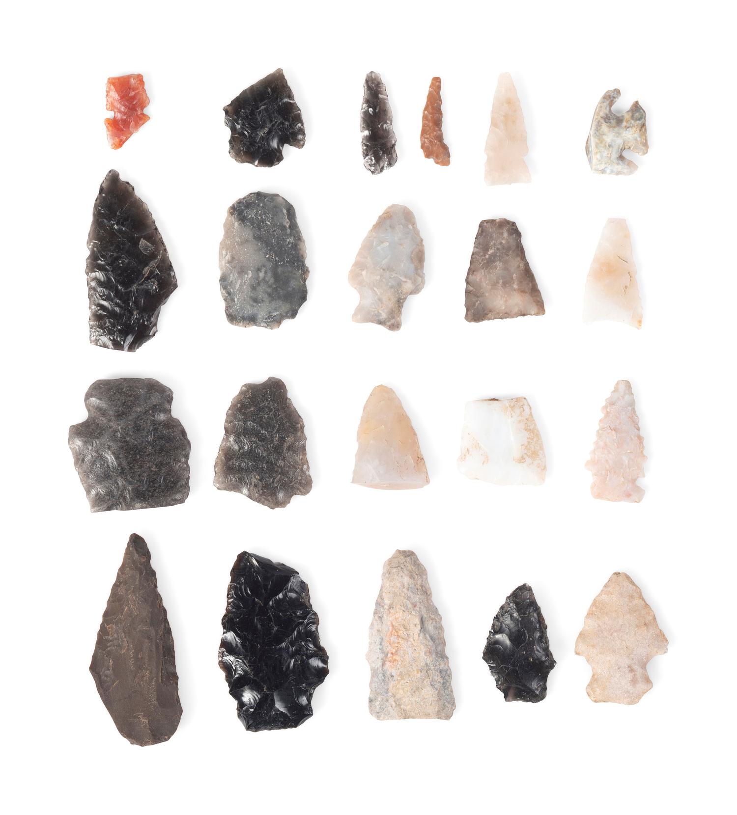 A Frame of San Lazaro Pueblo Point Fragments, From the Collection of Forrest Fenn