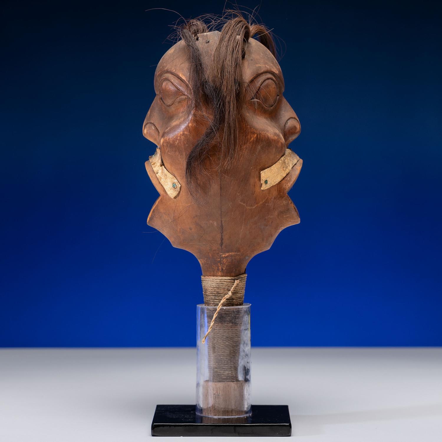 Tlingit Carved Effigy Rattle