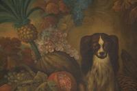 King Charles Spaniel with Tropical Fruit in a Landscape