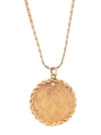 YELLOW GOLD PENDANT/NECKLACE