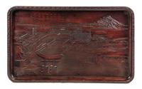 A Japanese Carved Cypress Wood Panel Height 32 3/4 x width 53 inches. — MEIJI PERIOD (1868-1912)