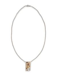 COLORED DIAMOND AND DIAMOND PENDANT NECKLACE