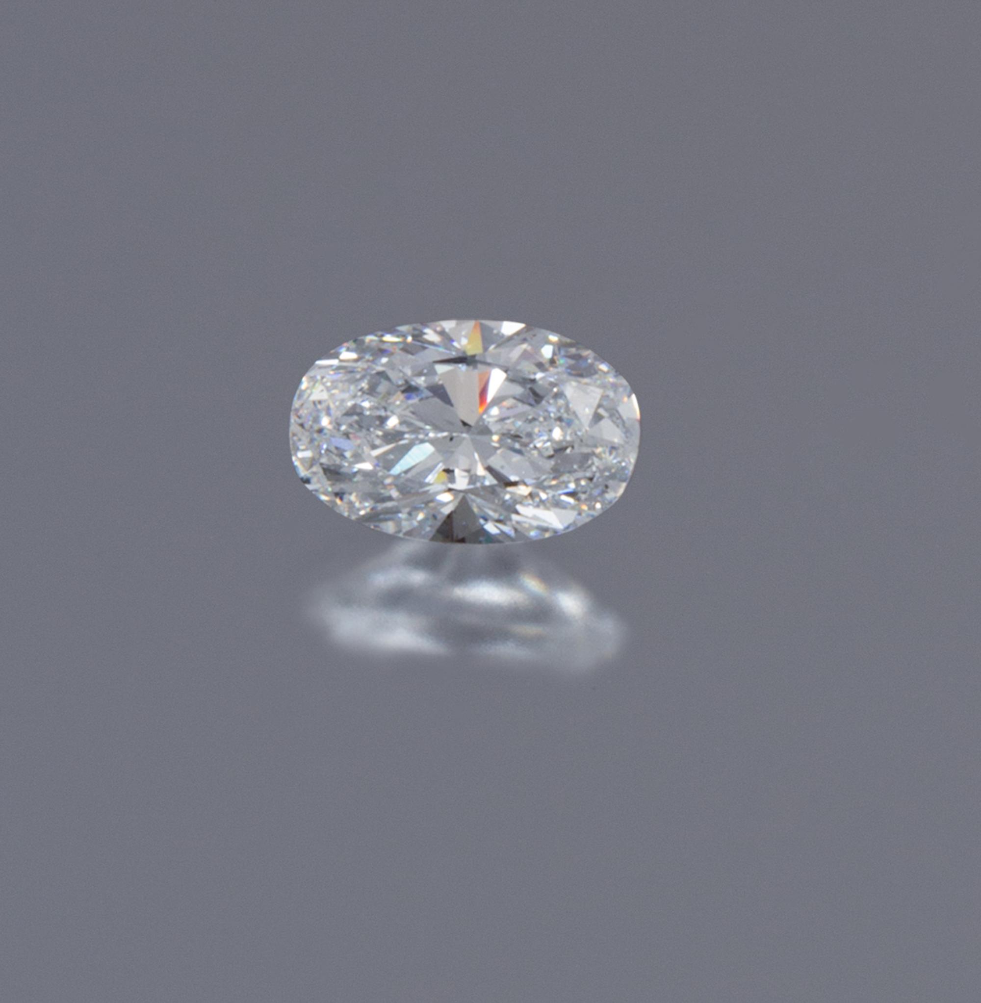 A 2.39 Carat Oval Brilliant Cut Diamond,