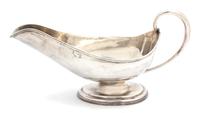 A Large Silver Plate Gravy Boat Length 15 inches. — 19TH CENTURY