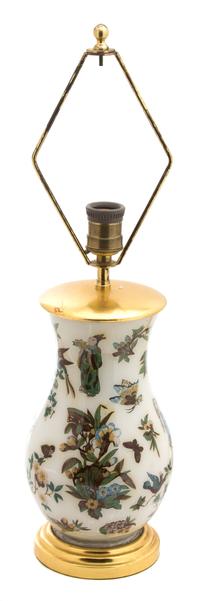 Two Decalcomania Table Lamps Height of taller 28 1/2 inches overall. — 20TH CENTURY
