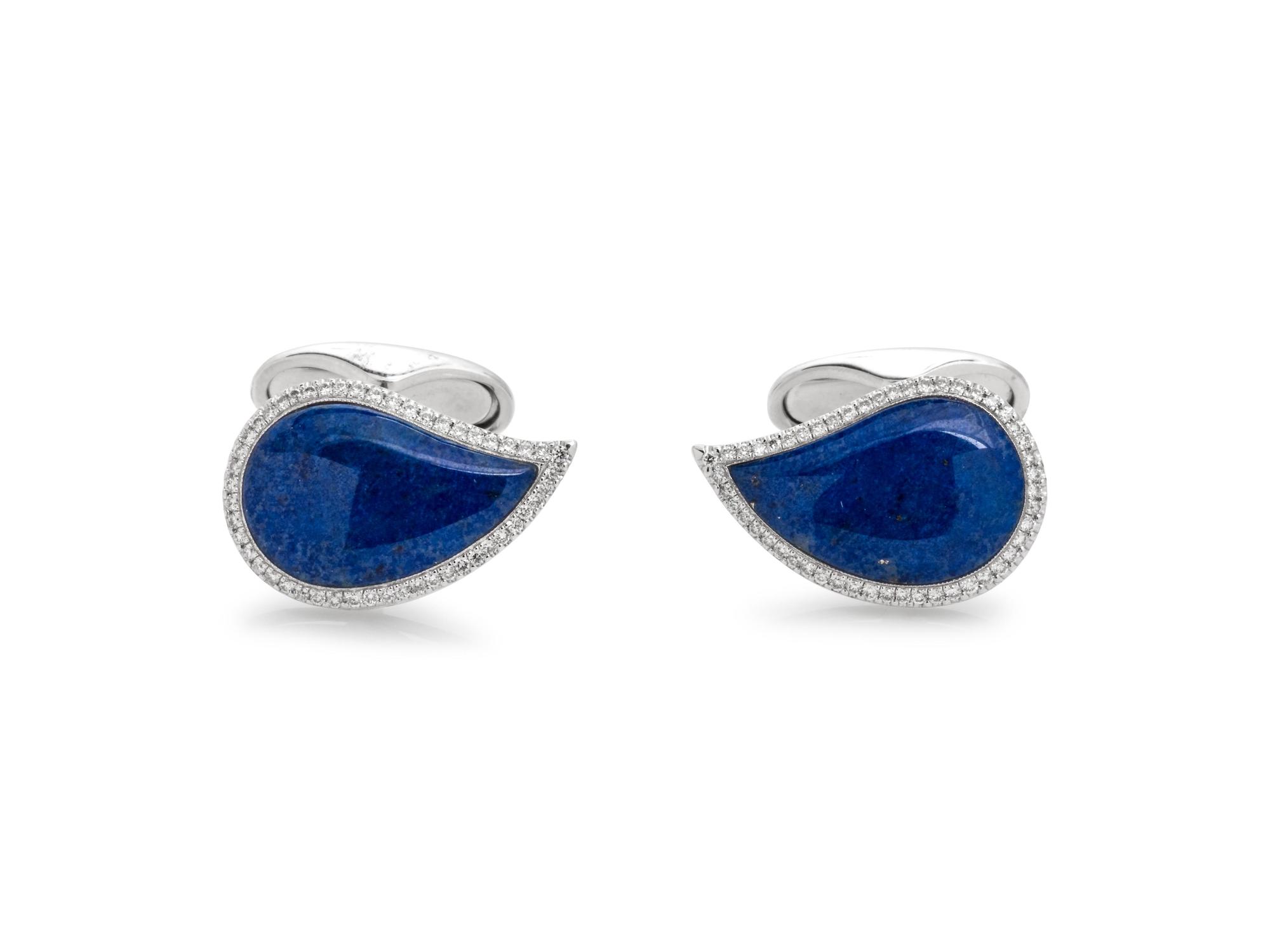 Lapis Lazuli and Diamond Cufflinks