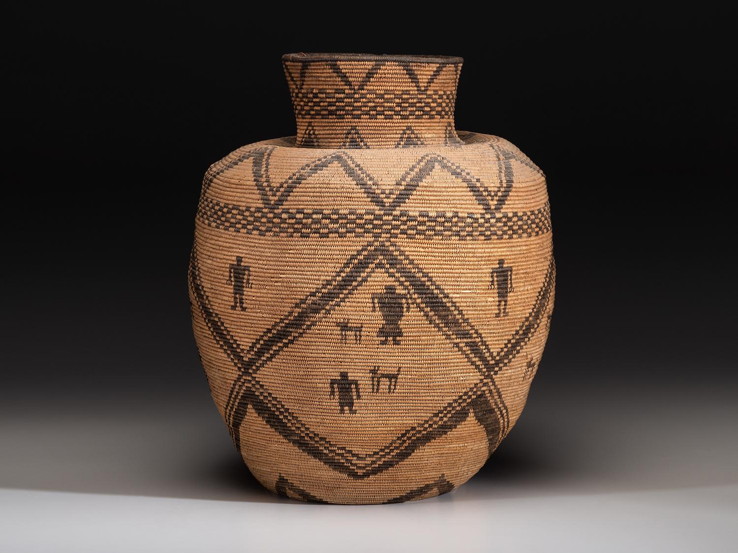 Apache Figural Basketry Olla