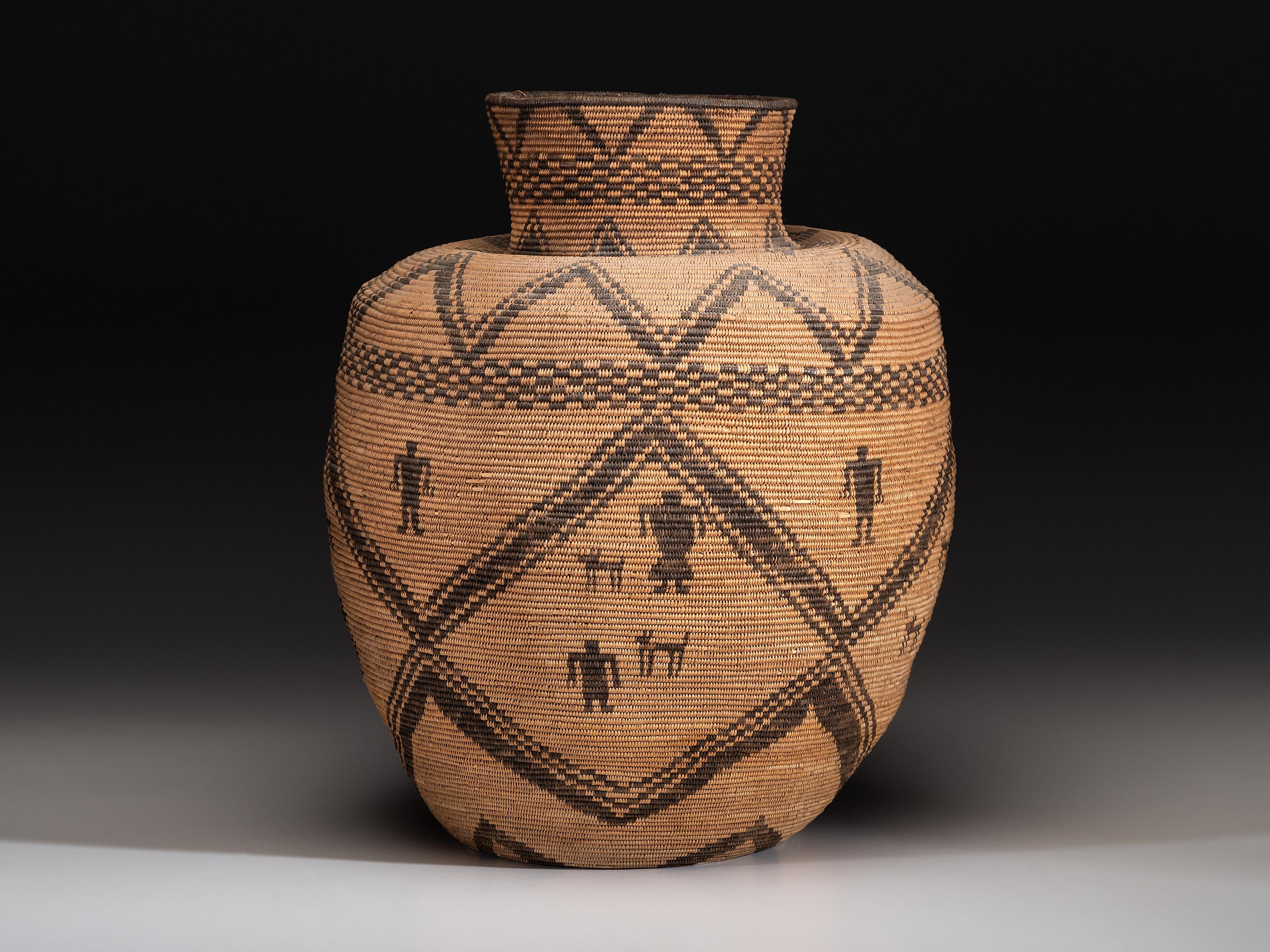 Apache Figural Basketry Olla