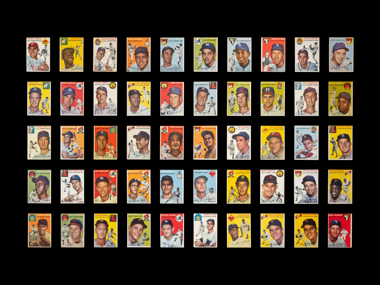 A Near Set of 1954 Topps Baseball Cards (245/250)