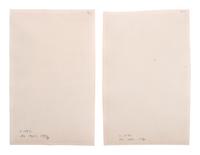 [NATIVE AMERICANS]. TABER, photog. 2 large format photographs of Pimos and Jicorrillas Indians, Arizona.