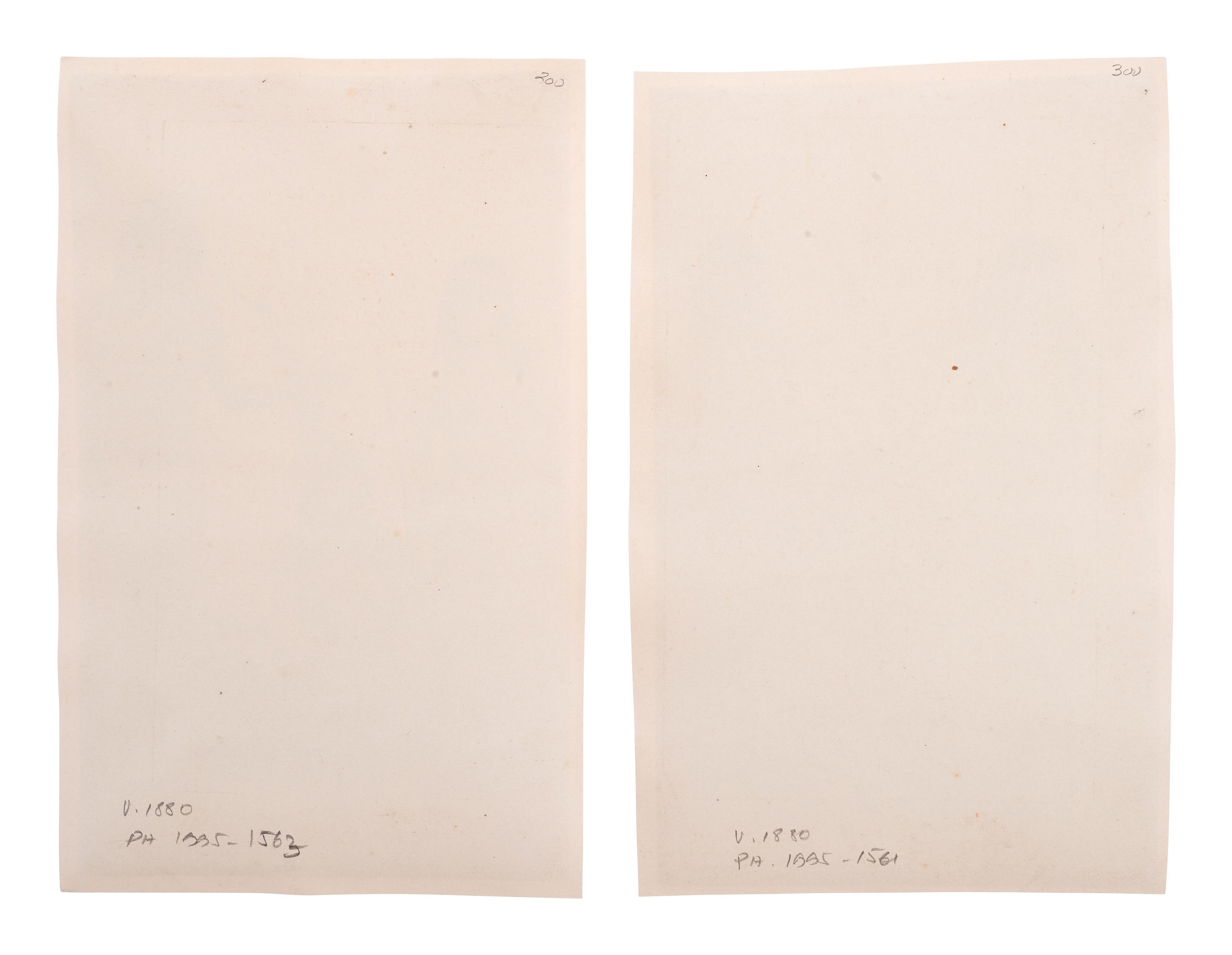 [NATIVE AMERICANS]. TABER, photog. 2 large format photographs of Pimos and Jicorrillas Indians, Arizona.