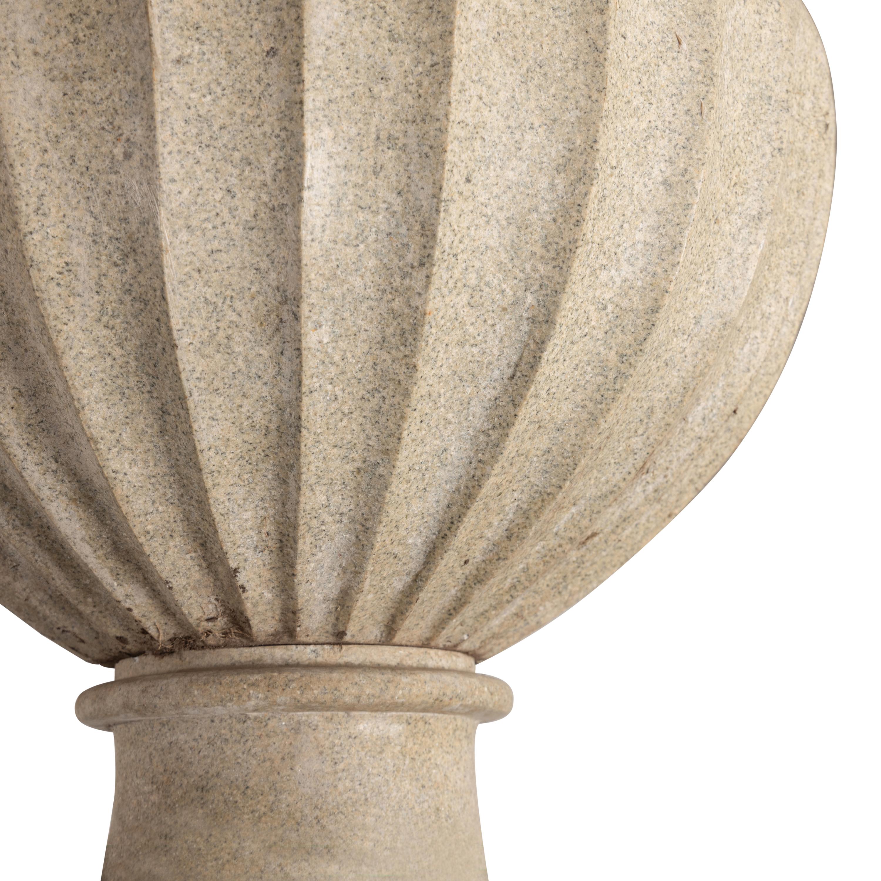 A Pair of Granite Garden Urns