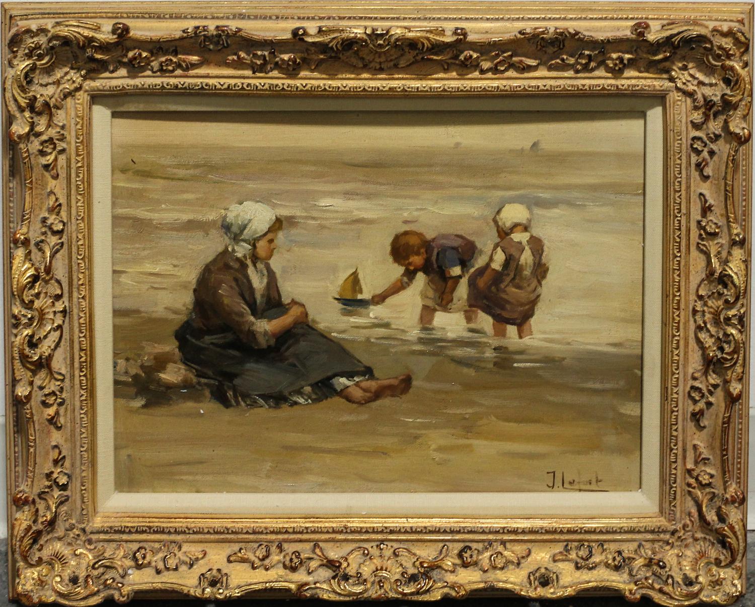 Jean Lefort, (French, 1875–1954), Beach Scene
