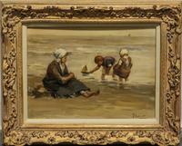Jean Lefort, (French, 1875–1954), Beach Scene