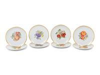 A Set of Eight Hutschenreuther Porcelain Dessert Plates