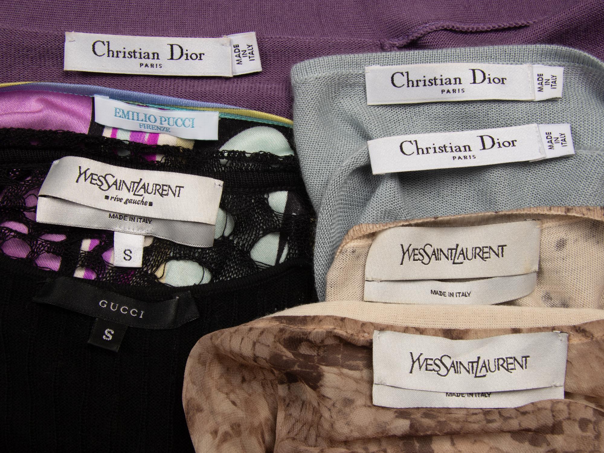 Various Designers Knit Tops Including Gucci and Christian Dior by John Galliano