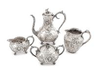 An American Silver Three-Piece Tea Service