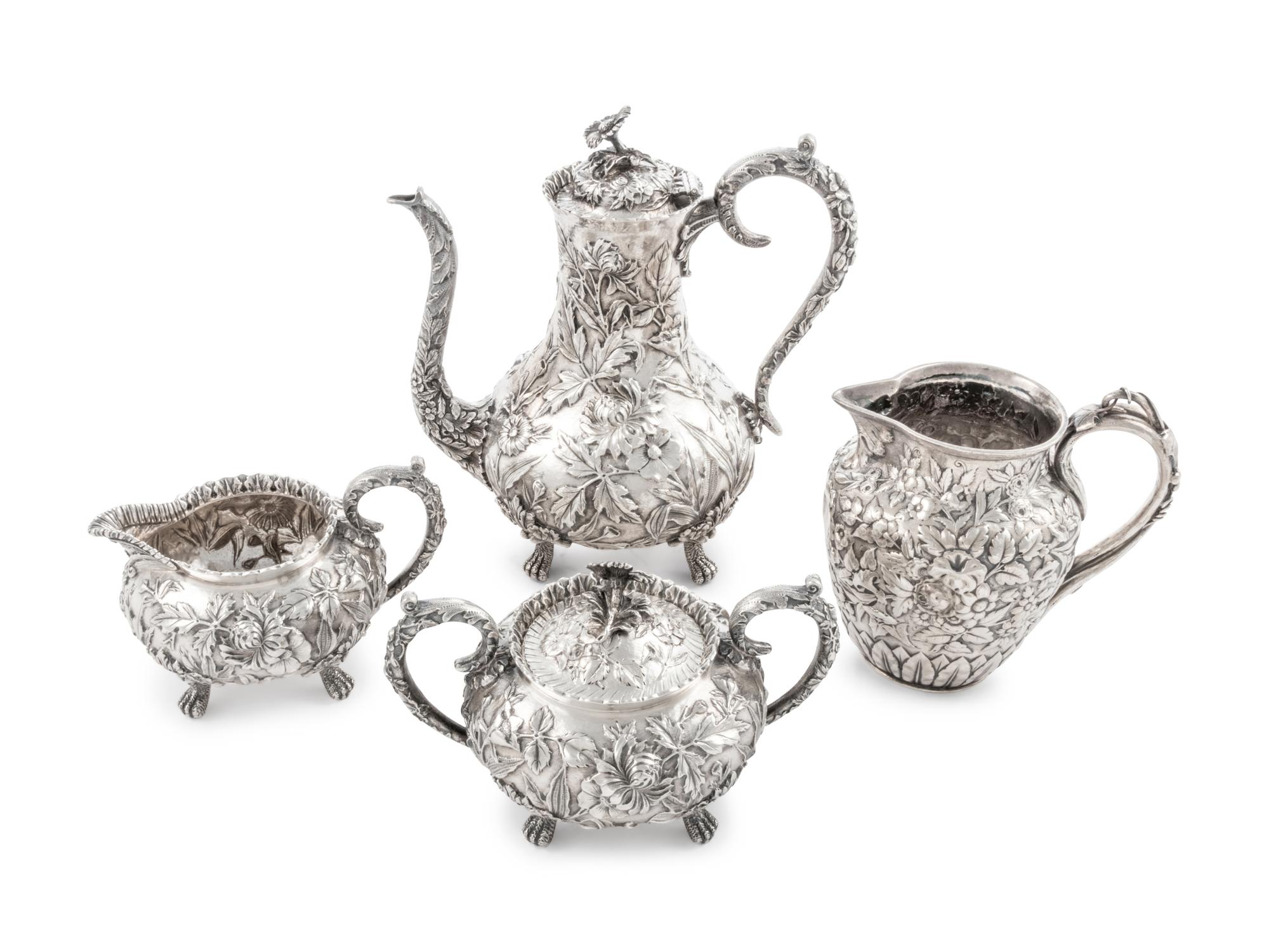 An American Silver Three-Piece Tea Service