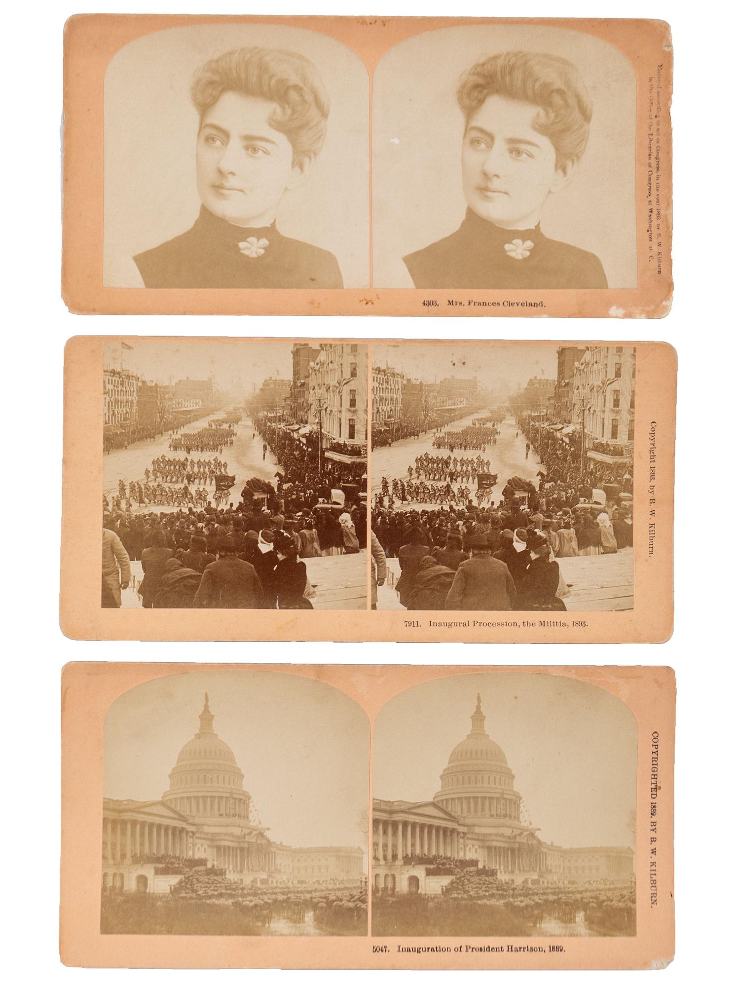 [EARLY PHOTOGRAPHY]. A group of approx. 95 stereoviews highlighted by images of US presidents, views in and around Washington, DC and Mount Vernon, and African American and female subjects.