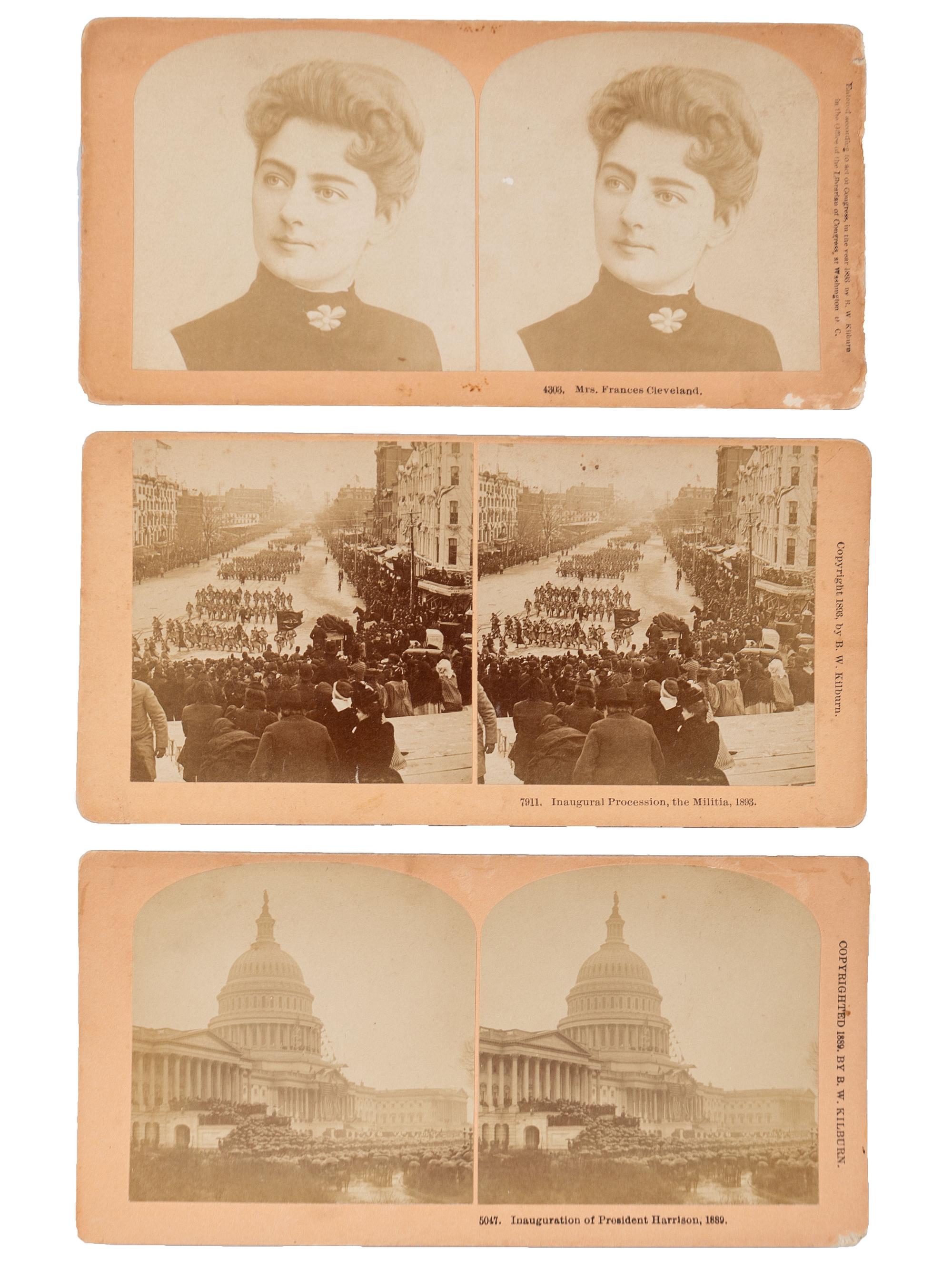 [EARLY PHOTOGRAPHY]. A group of approx. 95 stereoviews highlighted by images of US presidents, views in and around Washington, DC and Mount Vernon, and African American and female subjects.