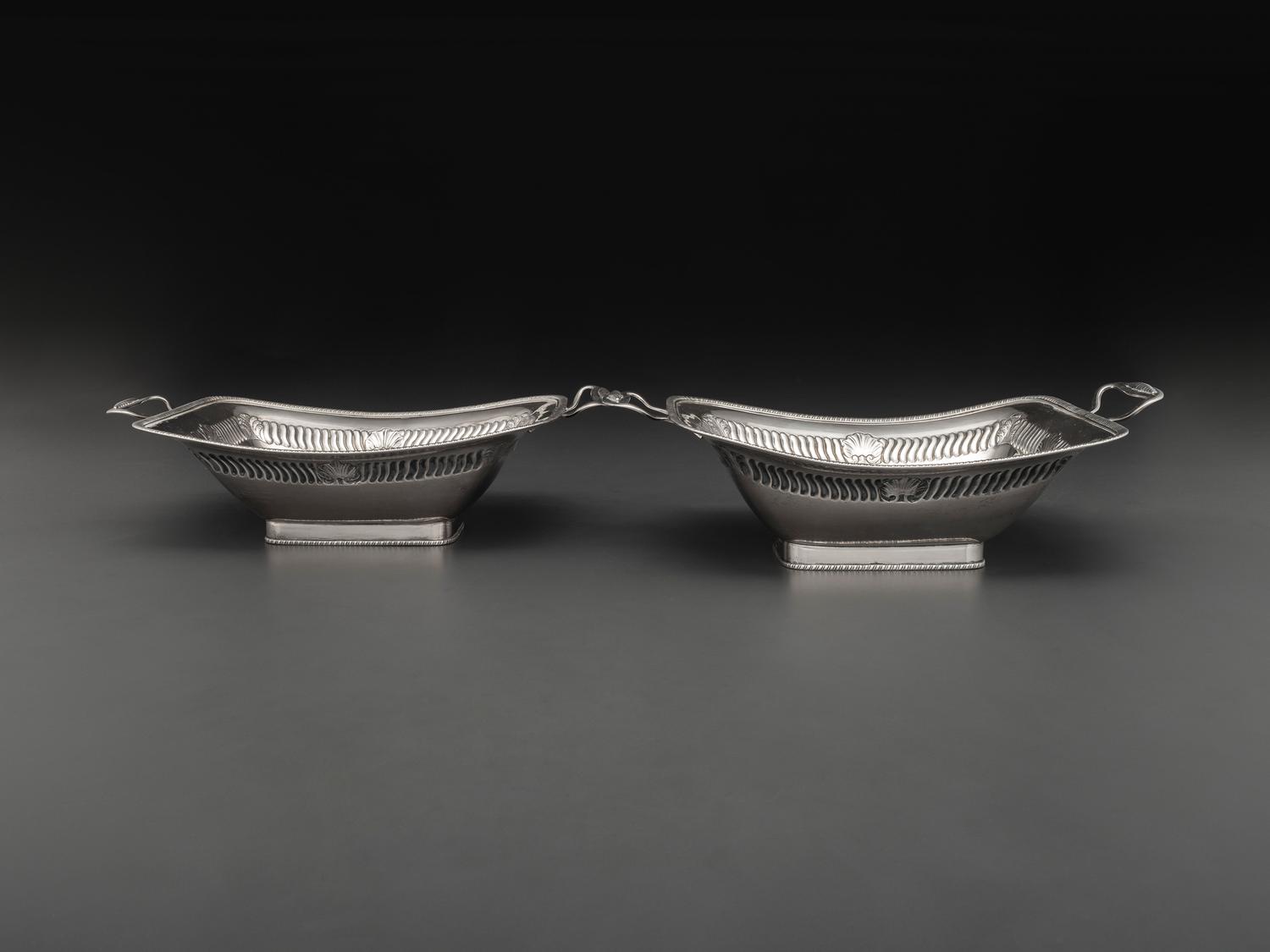A Pair of American Silver Serving Bowls