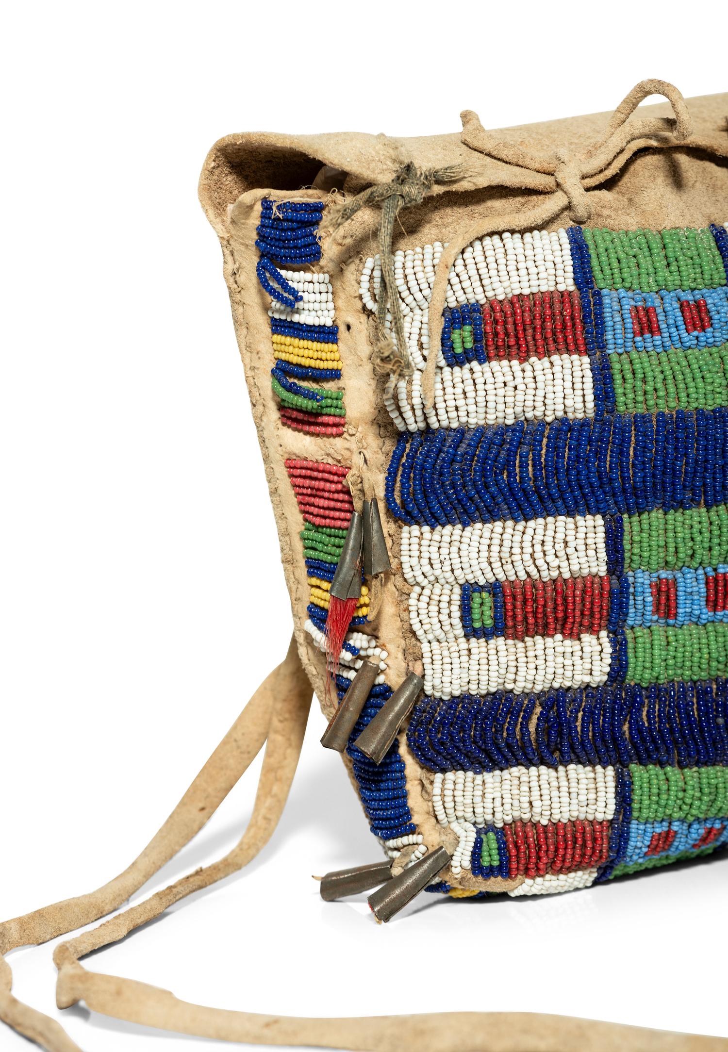 Plains Beaded Hide Work Bag