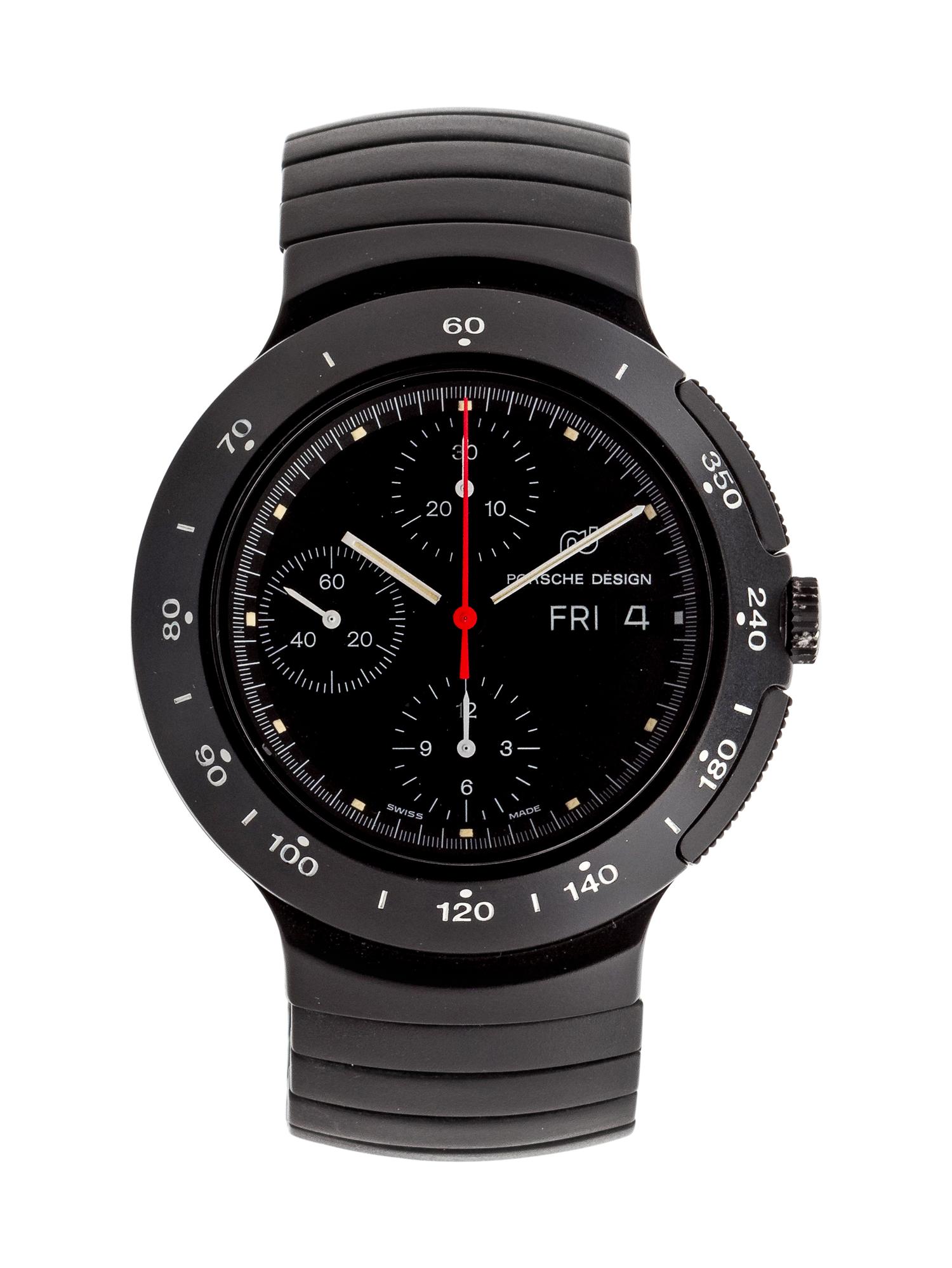 Porsche Design, Black PVD and Titanium Chronograph Wristwatch