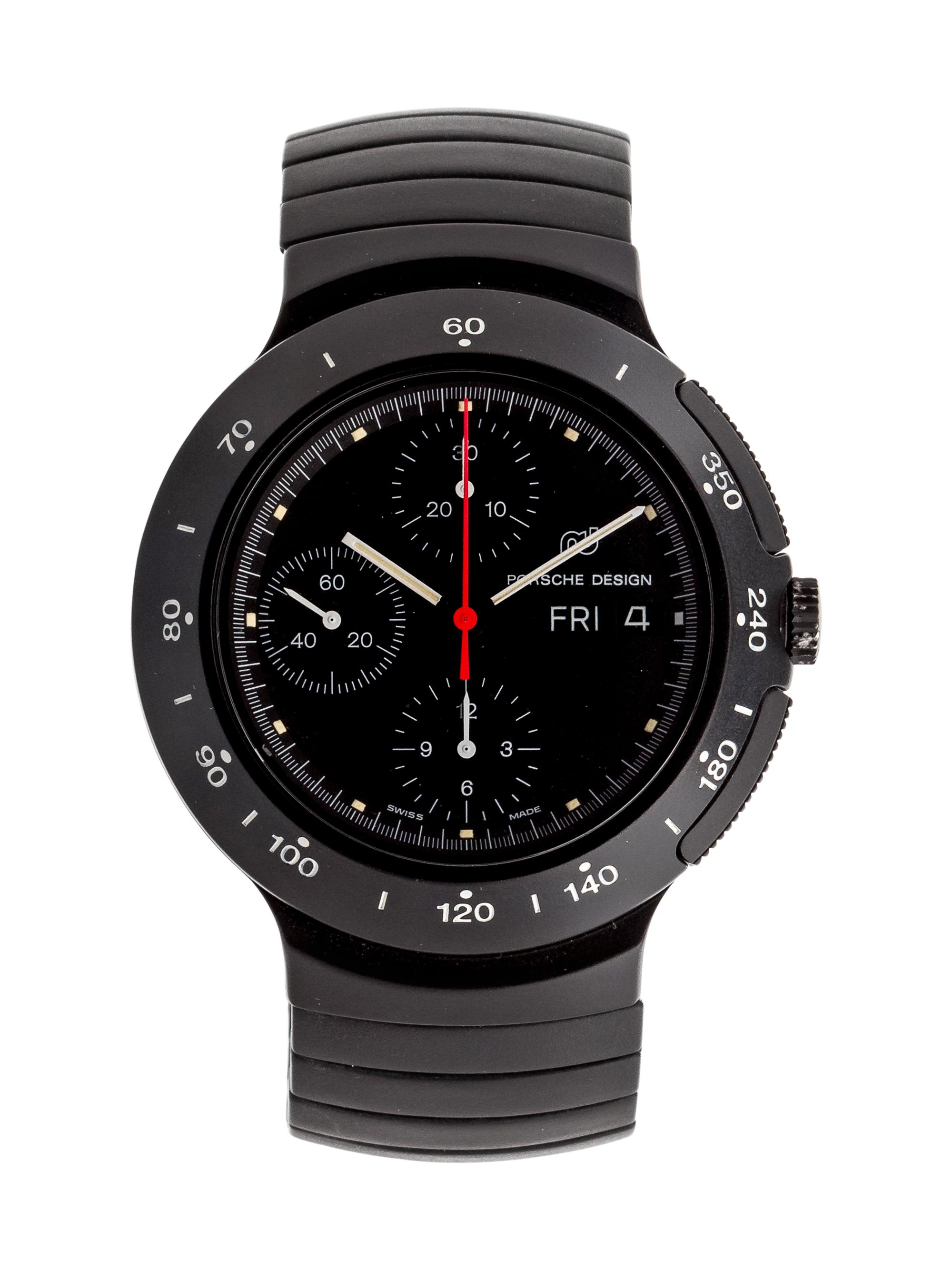 Porsche Design, Black PVD and Titanium Chronograph Wristwatch