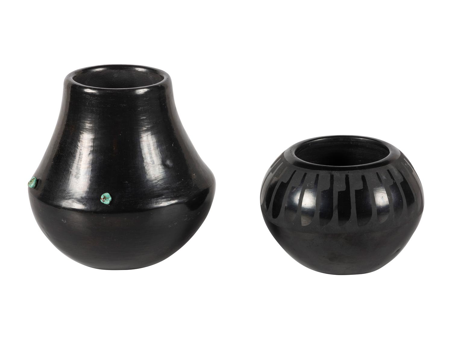Blackware Pottery Jars