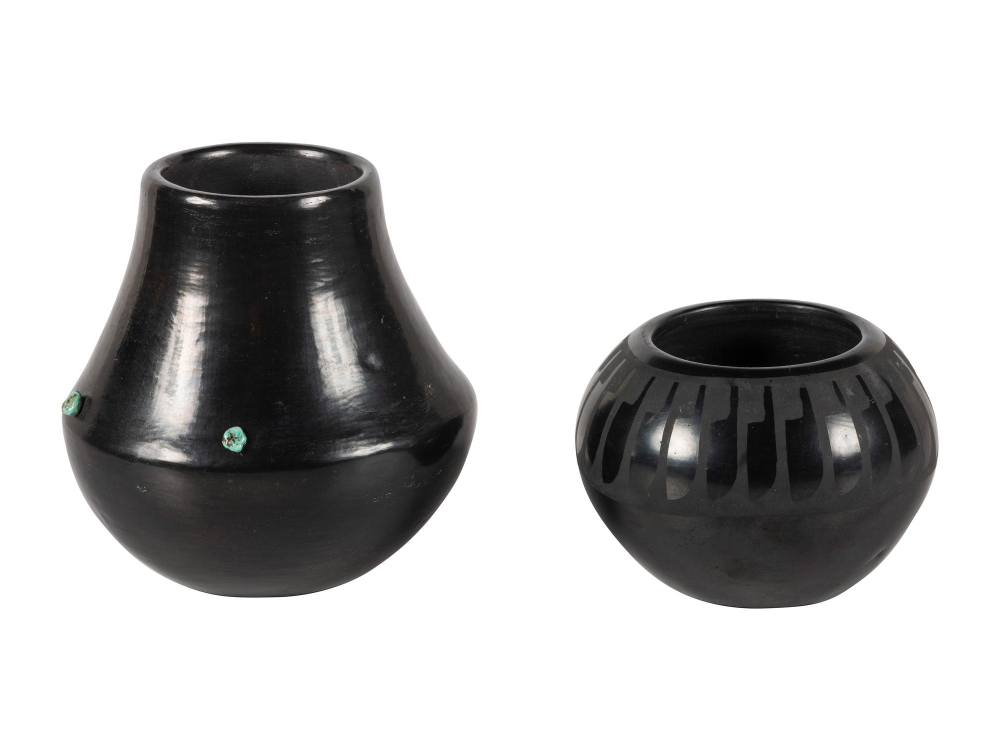 Blackware Pottery Jars