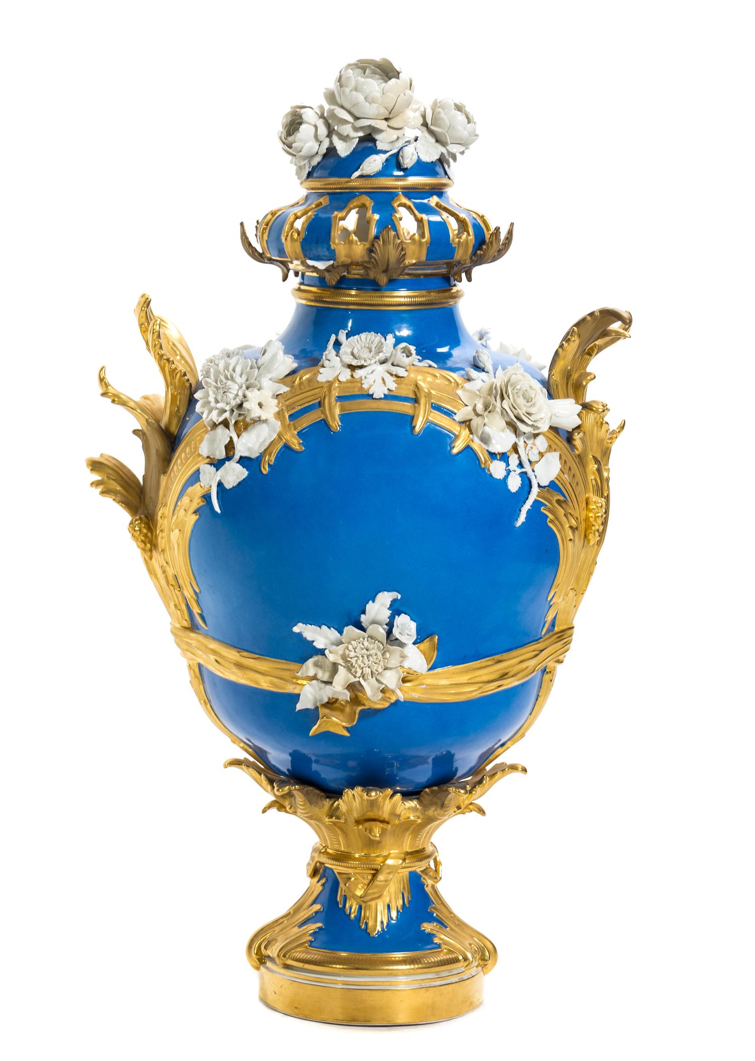 A Berlin (K.P.M.) Porcelain Urn and Cover Height 25 3/4 inches.
