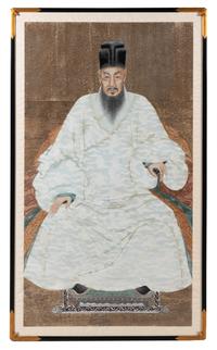 A Chinese Ink and Color Portrait