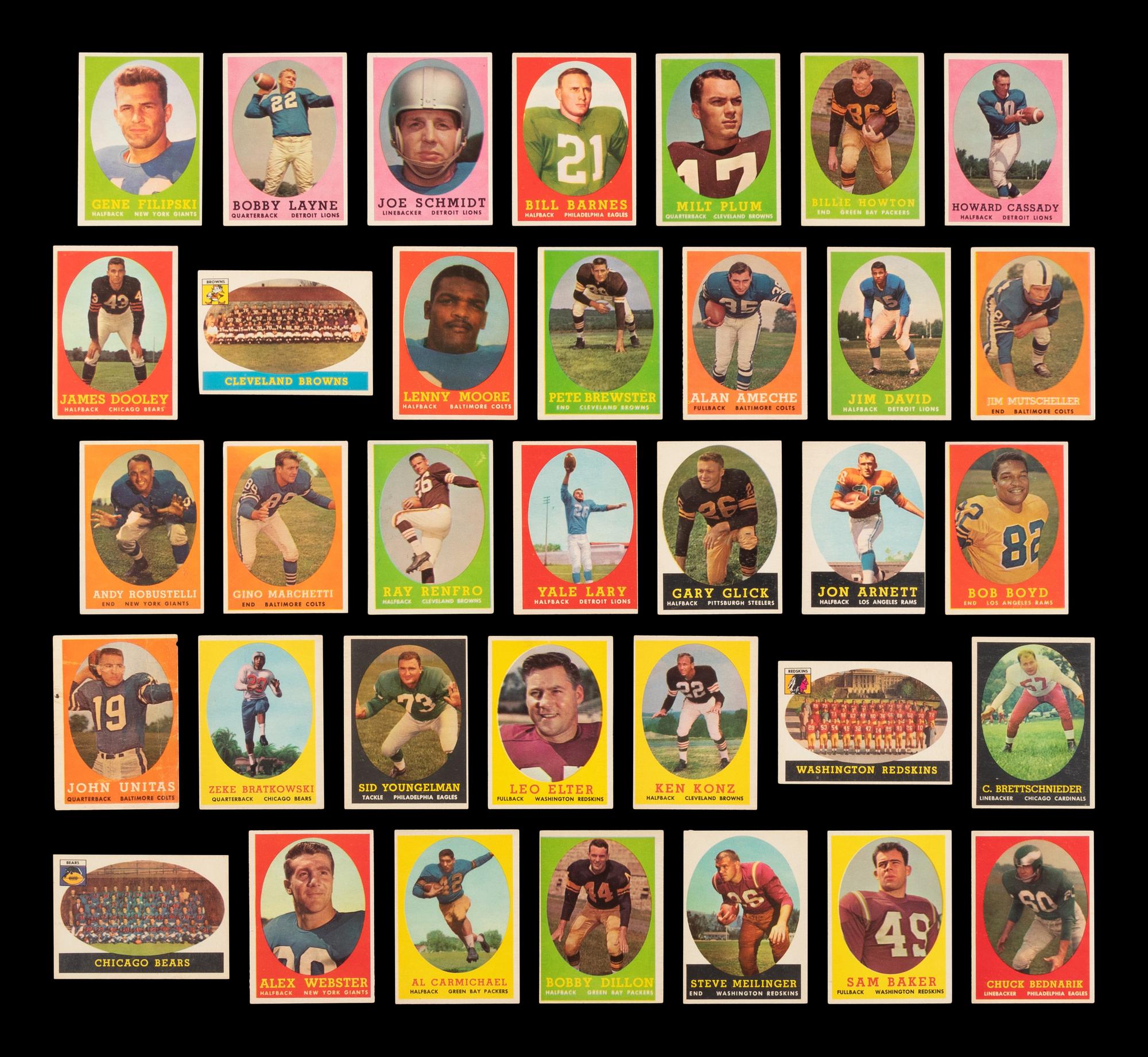 A Near Set of 1958 Topps Football Cards (131/132)