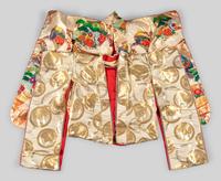 Two Japanese Embroidered Silk Kimono